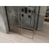 Mexen Omega tolóajtós zuhanykabin 150 x 80 cm, Átlátszó, Fekete - 825-150-080-70-00