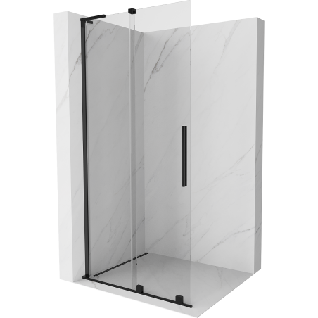 Mexen Velar L perete duș culisant Walk-in 90 x 200 cm, transparent 8 mm, negru - 871-090-003-03-70
