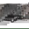 Mexen Velar L panou de duș glisant Walk-in 100 x 200 cm, transparent 8 mm, negru - 871-100-003-03-70