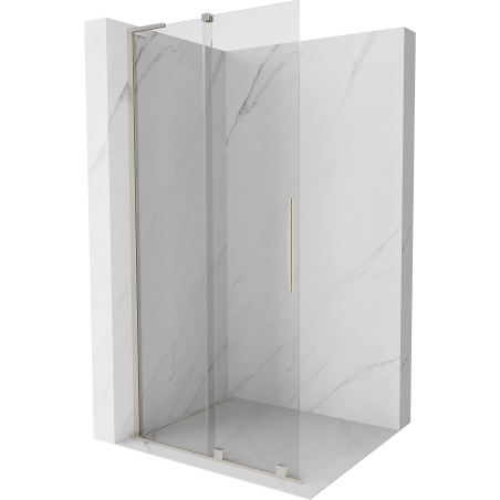 Mexen Velar L perete de duș glisant Walk-in 100 x 200 cm, transparent 8 mm, nichel periat - 871-100-003-03-97