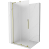 Mexen Velar L perete de duș glisant Walk-in 120 x 200 cm, înghețat 8 mm, auriu - 871-120-003-33-50