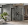 Mexen Omega cabină de duș extensibilă 160 x 80 cm, transparent, Neagră - 825-160-080-70-00