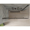 Mexen Omega cabina de duș glisantă 160 x 90 cm, transparentă, neagră - 825-160-090-70-00