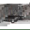 Mexen Velar L perete de duș glisant Walk-in 90 x 200 cm, înghețat 8 mm, aur roz - 871-090-003-33-60