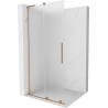 Mexen Velar L perete de duș glisant Walk-in 110 x 200 cm, gheață 8 mm, cupru periat - 871-110-003-33-65
