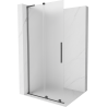 Mexen Velar L perete de duș glisant Walk-in 120 x 200 cm, înghețat 8 mm, gri armat periat - 871-120-003-33-66