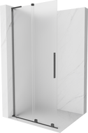 Mexen Velar L zuhanyfal - tolóajtós Walk-in 100 x 200 cm, 8 mm-es matt üveg, szálcsiszolt pisztolyszürke - 871-100-003-33-66
