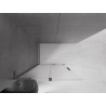 Mexen Velar L perete de duș culisant Walk-in 100 x 200 cm, sticlă mată 8 mm, gri metalic periat - 871-100-003-33-66