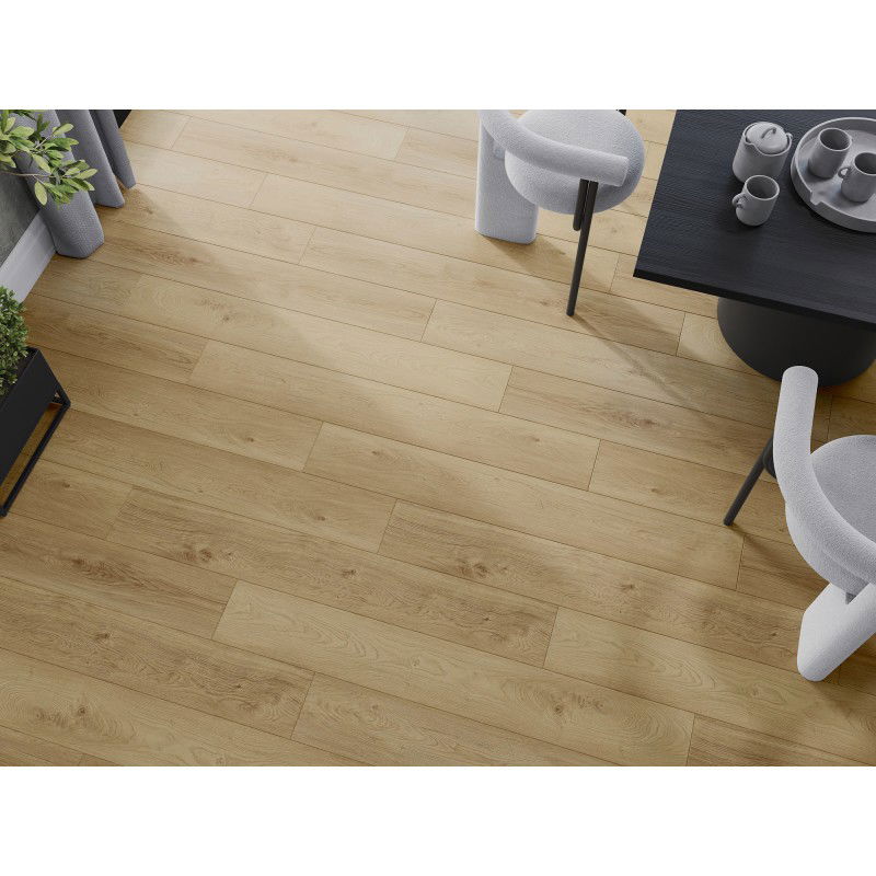 Mexen Anniston probă panouri vinilice 1240 x 182 mm SPC 6,5 mm, substrat IXPE 1,5 mm, 4 V-Fugă, Stejar - F1038-S