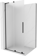 Mexen Velar L tolóajtós Walk-in zuhanyfal 110 x 200 cm, szatén 8 mm, fekete - 871-110-003-33-70