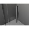 Mexen Velar L tolható Walk-in zuhanyfal 90 x 200 cm, deres 8 mm, gun metal - 871-090-003-33-95