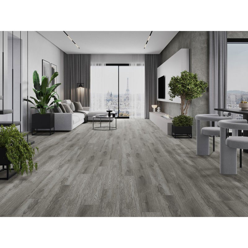 Mexen Claremont mintavételi vinyl panelek 1240 x 182 mm SPC 6,5 mm, IXPE alátét 1,5 mm, 4 V-fuga, Tölgy - F1039-S