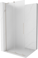 Mexen Velar L tolóajtós zuhanyfal Walk-in 110 x 200 cm, mattított 8 mm, szálcsiszolt nikkel - 871-110-003-33-97
