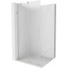 Mexen Velar L perete de duș culisant Walk-in 120 x 200 cm, geam mat 8 mm, nichel periat - 871-120-003-33-97