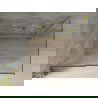 Mexen Omega tolóajtós zuhanykabin 100 x 90 cm, Átlátszó, Arany - 825-100-090-50-00
