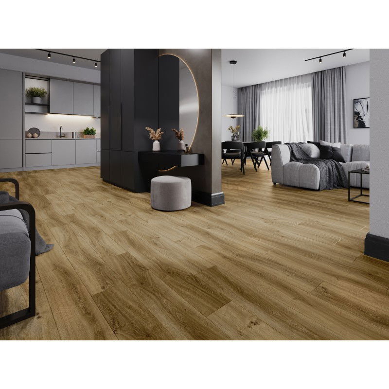 Mexen Amsterdam vinil padlóminta 1240 x 182 mm SPC 6,5 mm, IXPE alátét 1,5 mm, 4 V-Fuga, Tölgy - F1042-S