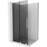 Mexen Velar L perete duș glisant Walk-in 110 x 200 cm, grafit 8 mm, alb - 871-110-003-43-20