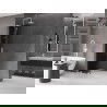 Mexen Velar L perete de duș glisant Walk-in 110 x 200 cm, grafit 8 mm, alb - 871-110-003-43-20