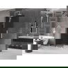 Mexen Velar L perete de duș glisant Walk-in 110 x 200 cm, grafit 8 mm, alb - 871-110-003-43-20