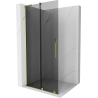 Mexen Velar L perete de duș culisant Walk-in 120 x 200 cm, grafit 8 mm, auriu - 871-120-003-43-50