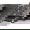 Mexen Velar L perete de duș culisant Walk-in 90 x 200 cm, grafit 8 mm, auriu periat - 871-090-003-43-55