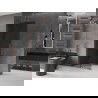 Mexen Velar L perete de duș glisant Walk-in 90 x 200 cm, grafit 8 mm, aur roz - 871-090-003-43-60