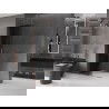 Mexen Velar L perete de duș glisant walk-in 110 x 200 cm, grafit 8 mm, aur roz - 871-110-003-43-60