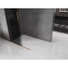Mexen Velar L tolóajtós zuhanyfal Walk-in 120 x 200 cm, grafit 8 mm, rózsaarany - 871-120-003-43-60
