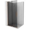 Mexen Velar L perete de duș glisant Walk-in 120 x 200 cm, grafit 8 mm, cupru periat - 871-120-003-43-65