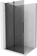Perete de duș culisant Mexen Velar L Walk-in 110 x 200 cm, grafit 8 mm, gri armat periat - 871-110-003-43-66