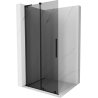 Mexen Velar L perete de duș glisant Walk-in 110 x 200 cm, grafit 8 mm, negru - 871-110-003-43-70