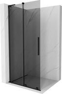 Mexen Velar L perete de duș glisant Walk-in 110 x 200 cm, grafit 8 mm, negru - 871-110-003-43-70
