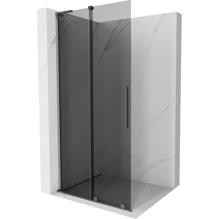 Mexen Velar L perete de duș glisant Walk-in 100 x 200 cm, grafit 8 mm, gun metal - 871-100-003-43-95