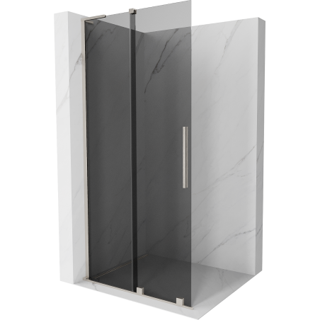 Mexen Velar L perete de duș Walk-in glisant 110 x 200 cm, grafit 8 mm, nichel periat - 871-110-003-43-97