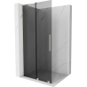 Mexen Velar L perete de duș Walk-in glisant 110 x 200 cm, grafit 8 mm, nichel periat - 871-110-003-43-97