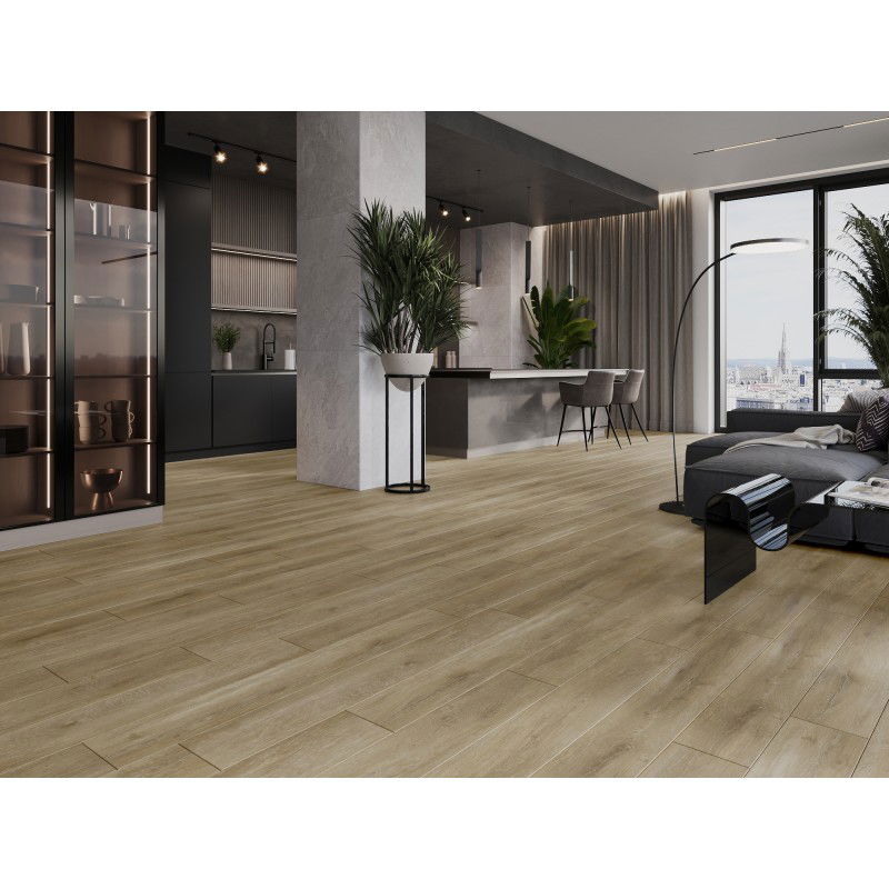 Mexen Clermont SPC vinyl panel minta 6,5 mm, IXPE alátét 1,5 mm, 4 V-fuga, Tölgy - F1053-S