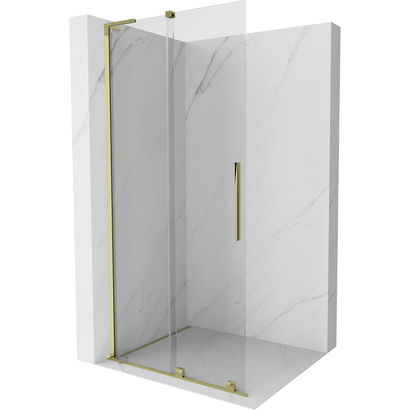 Mexen Velar L toló zuhanyfal Walk-in 100 x 200 cm, átlátszó 8 mm, arany - 871-100-003-03-50