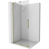 Mexen Velar L perete duș glisant Walk-in 120 x 200 cm, transparent 8 mm, auriu - 871-120-003-03-50