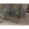 Mexen Omega toló zuhanykabin 140 x 100 cm, átlátszó, arany - 825-140-100-50-00