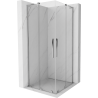 Mexen Velar L Duo cabină de duș glisantă 80 x 80 cm, transparentă, crom - 871-080-080-02-03-01