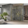 Mexen Omega cabină de duș glisantă 140 x 80 cm, transparentă, aurie - 825-140-080-50-00