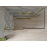 Mexen Omega 140 x 70 cm-es toló zuhanykabin, átlátszó, arany - 825-140-070-50-00