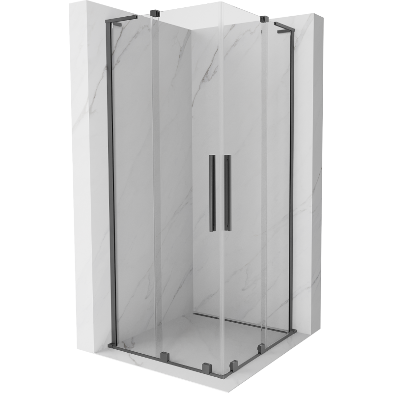 Cabină de duș extensibilă Mexen Velar L Duo 90 x 90 cm, transparentă, metal armat - 871-090-090-02-03-95