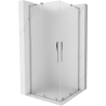 Cabină de duș glisantă Mexen Velar L Duo 80 x 80 cm, înghețat, crom - 871-080-080-02-33-01