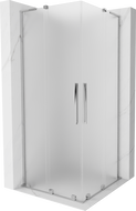 Mexen Velar L Duo cabină de duș glisantă 90 x 90 cm, înghețat, crom - 871-090-090-02-33-01