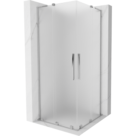 Mexen Velar L Duo cabină de duș glisantă 100 x 100 cm, mat, crom - 871-100-100-02-33-01