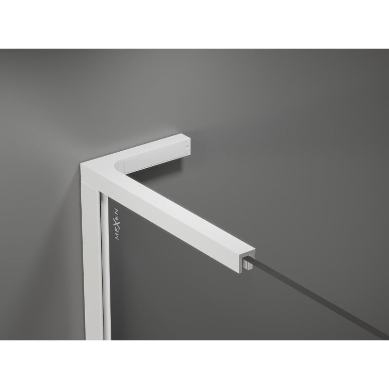 Mexen Velar L Cabină de duș Duo culisantă 80 x 80 cm, geam mat, albă - 871-080-080-02-33-20