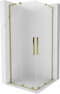Cabină de duș Mexen Velar L Duo, glisantă, 90 x 90 cm, înghețat, auriu - 871-090-090-02-33-50