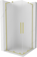 Mexen Velar L Duo cabină de duș culisantă 80 x 80 cm, înghețat, auriu periat - 871-080-080-02-33-55