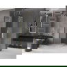 Cabină de duș culisantă Mexen Velar L Duo 100 x 100 cm, mat, auriu periat - 871-100-100-02-33-55